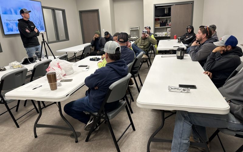 The On-Demand team going over safety procedures with our drivers.